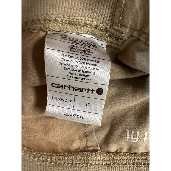 Carhartt Cargo Shorts Mens 32 Tan Cotton Utility Workwear - Picture 4 of 12